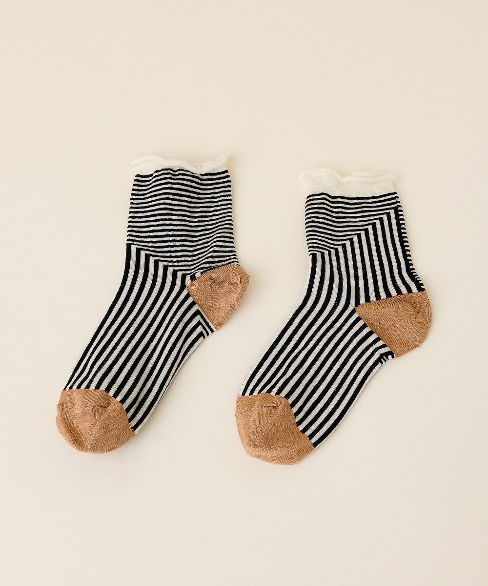 Hansel from Basel Corbusier Roll Cuff Socks, Black – Charlotte Stone
