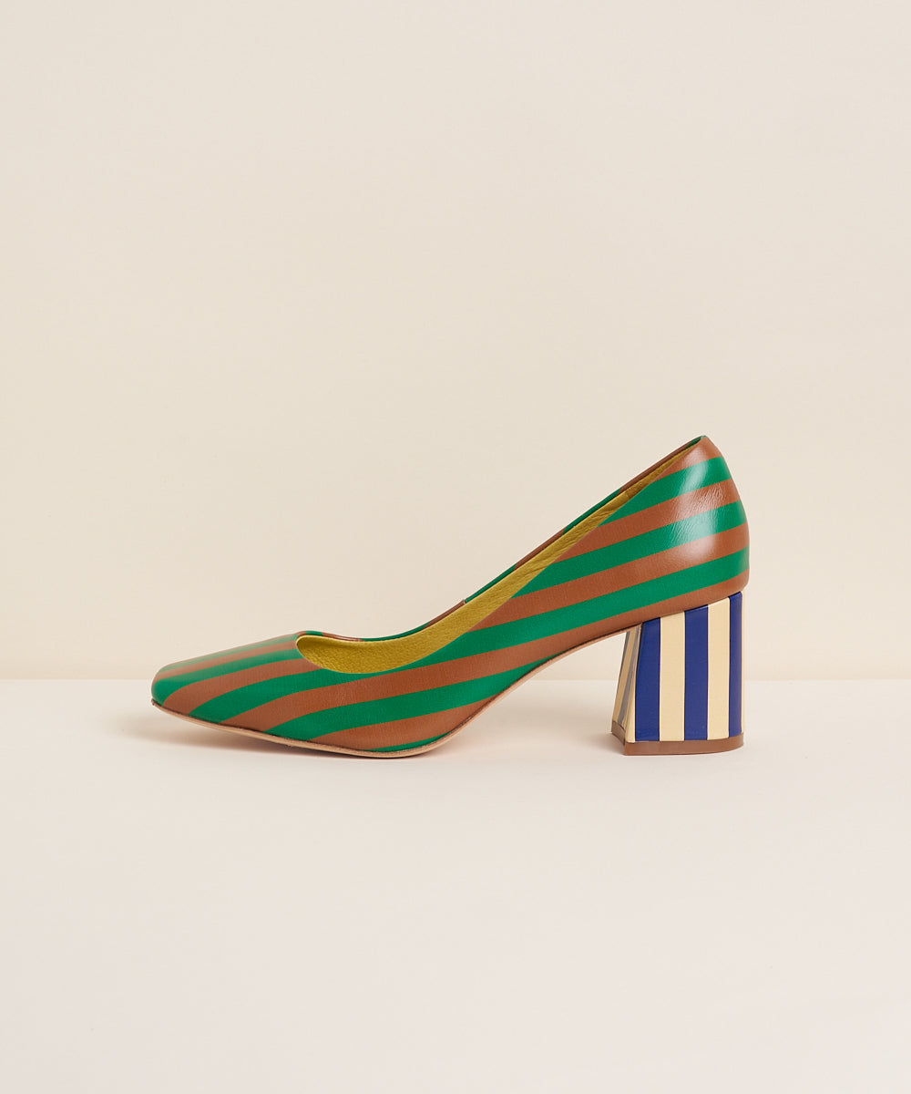 Colorful block heels best sale