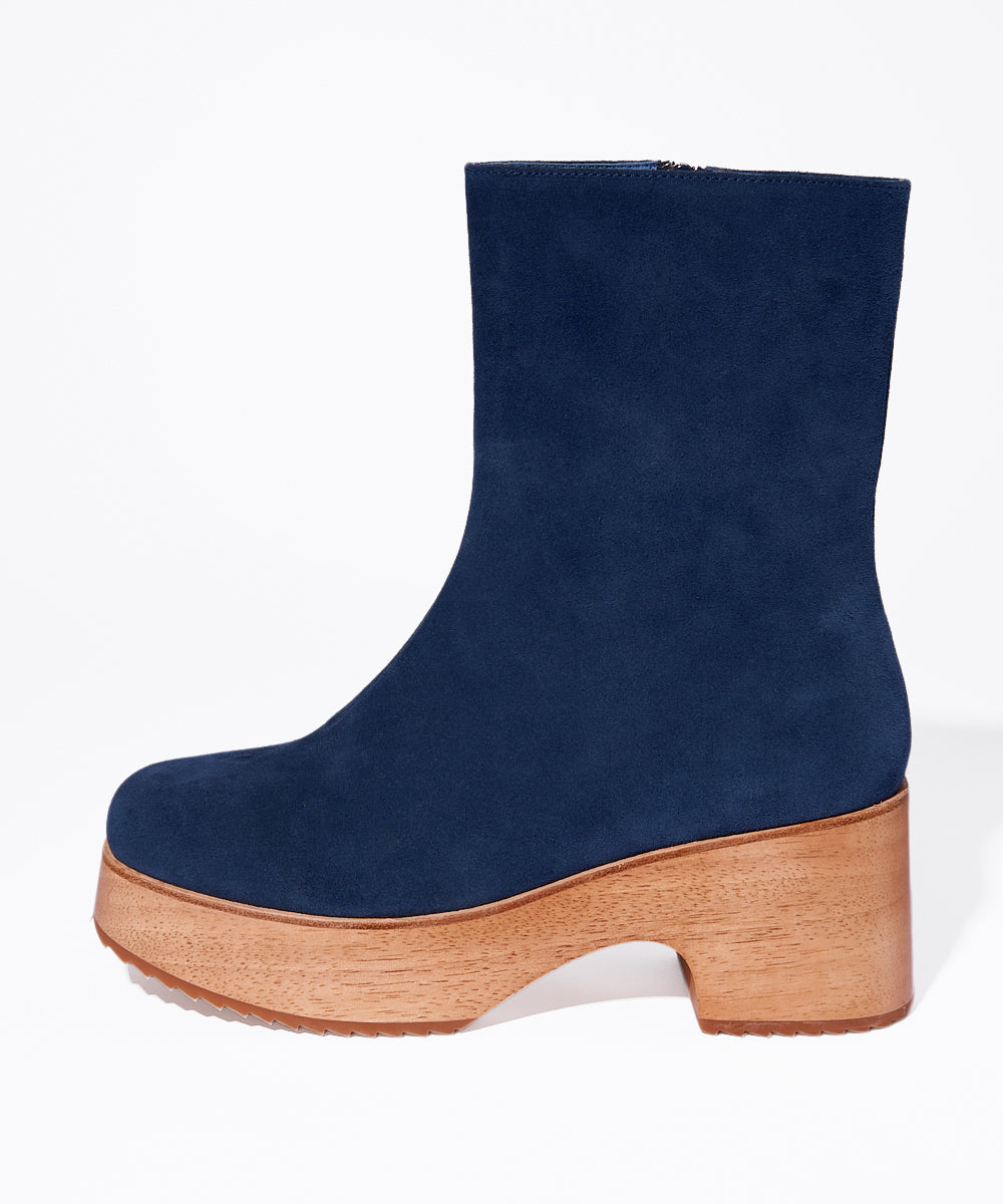 Blue hot sale platform boots