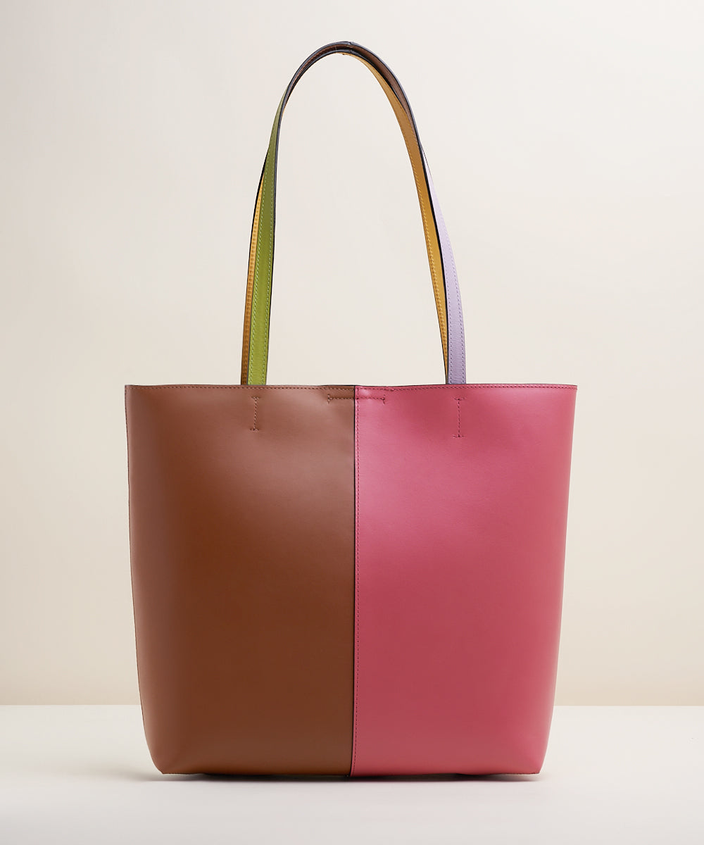 Perry Multicolor Leather Tote Charlotte Stone