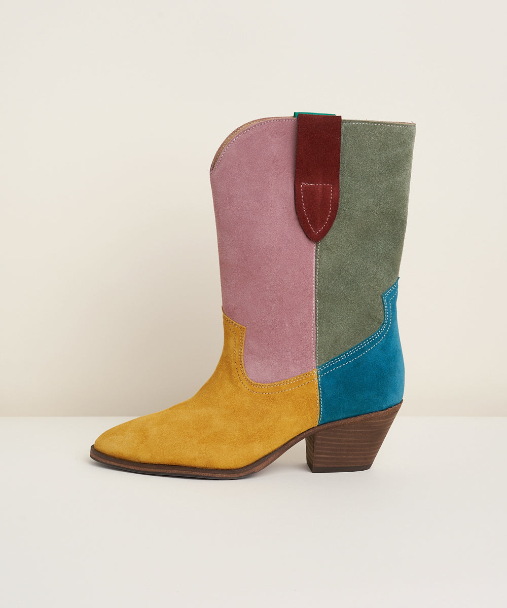 Roberta Mid-Calf Cowboy Boot, Casita Multi – Charlotte Stone