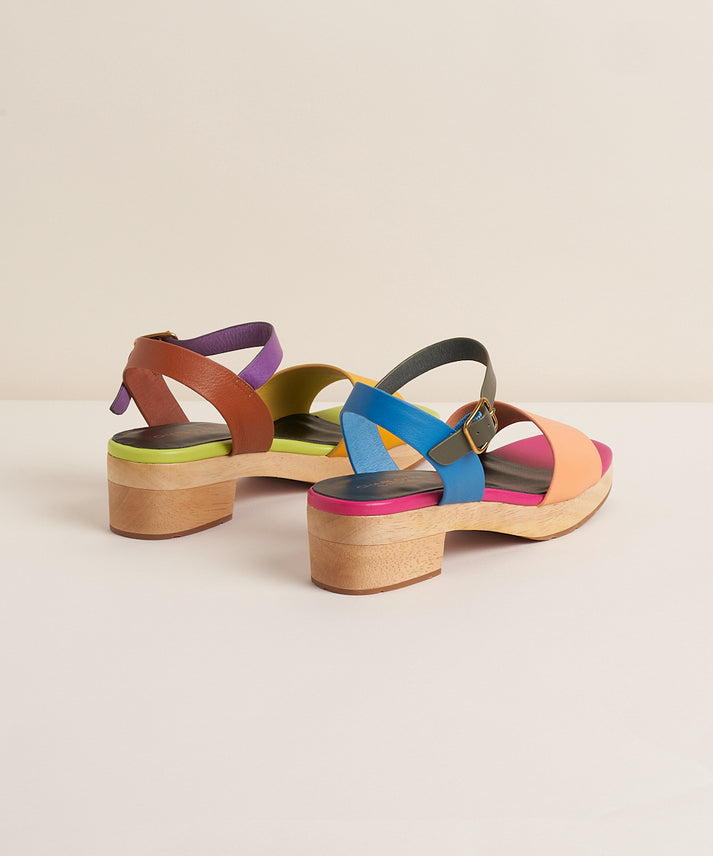 Allie Low Clog Sandal, Nassau Multi Color – Charlotte Stone