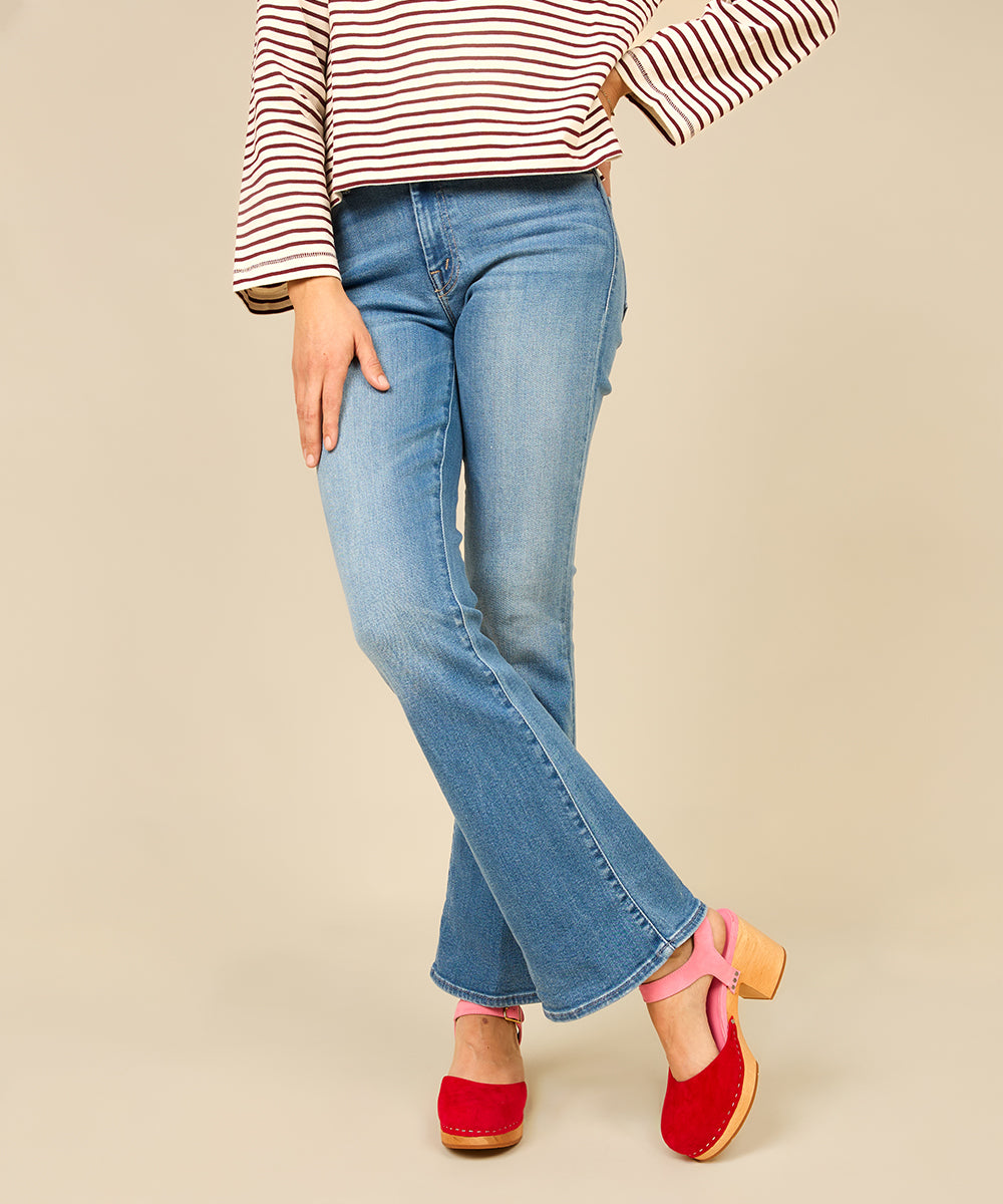 Maud Two Tone Mary Jane Clog, Vamp Red with Flamingo Pink