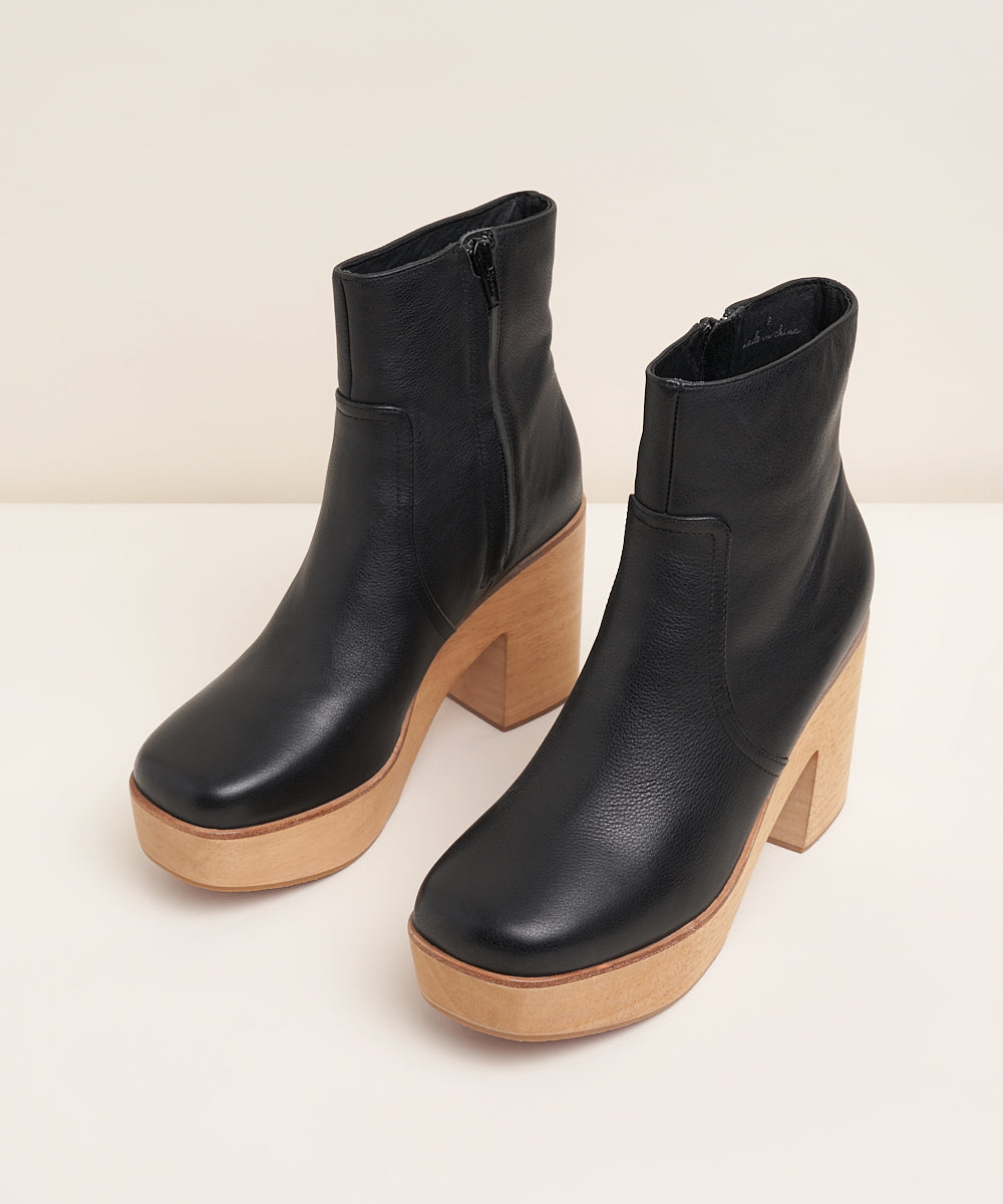 Paz Clog Boot, Black – Charlotte Stone