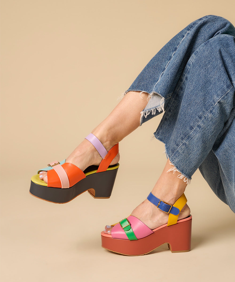 Raf Chunky Platform Sandal, Solimar Multi – Charlotte Stone
