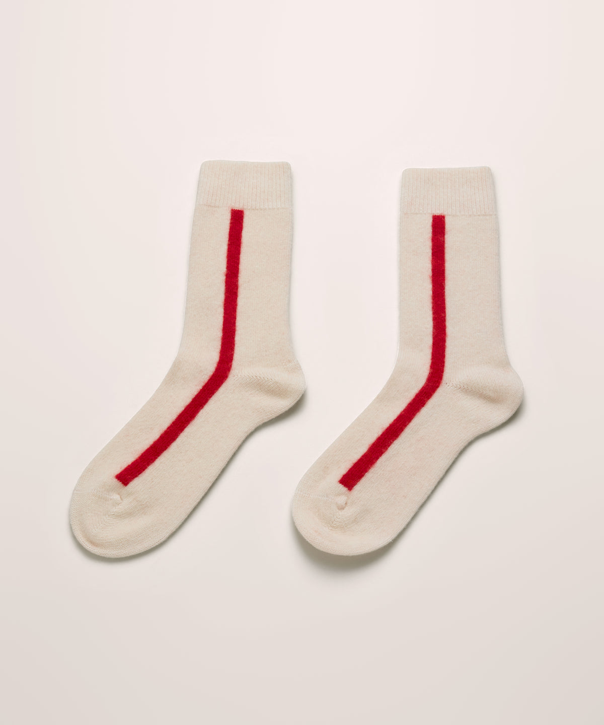 Racing Stripe Cashmere Crew Socks