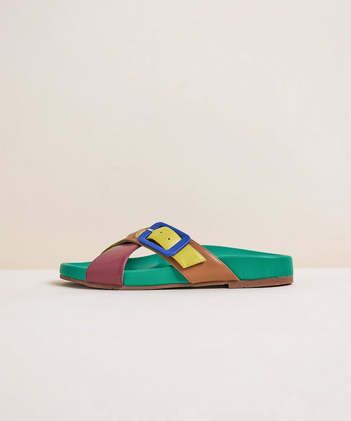 Sylas Criss-Cross Sandal, Kingston Multi – Charlotte Stone