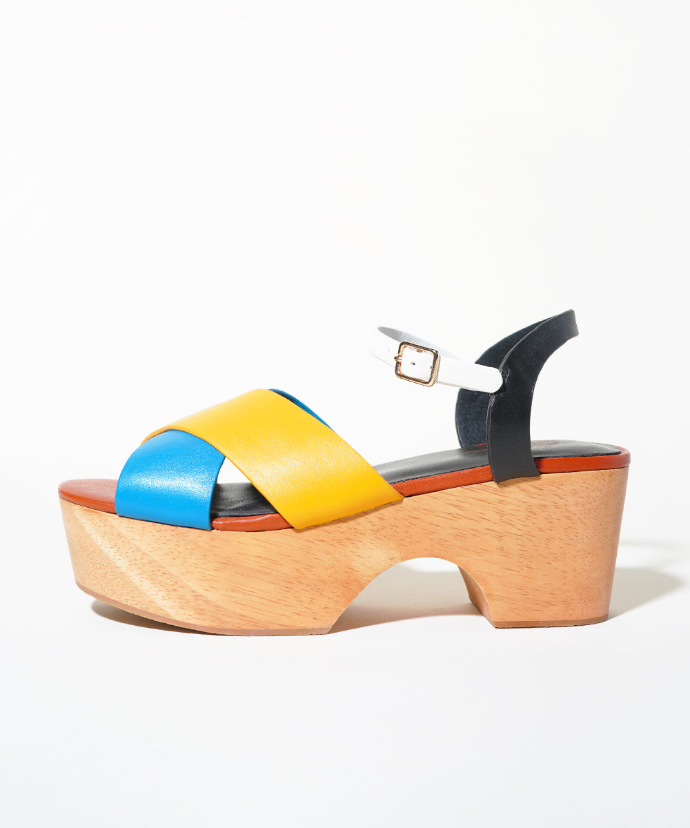 Dermot Chunky Platform Clog Sandal, Confetti Multicolor – Charlotte Stone